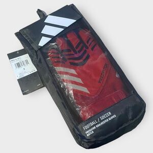 Adidas Predator Match Goalkeeper Red White Soccer Gloves JH3801 size 8 New